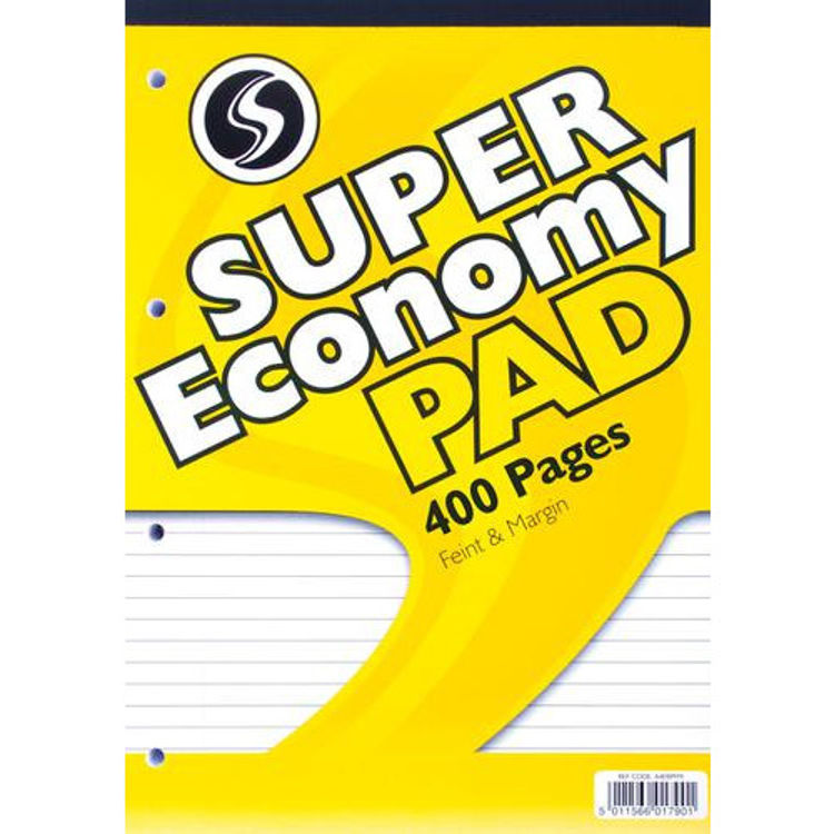 Picture of 7901-SILVINE A4 LINED MARGIN ECONOMY PAD – RULED NOTEBOOK